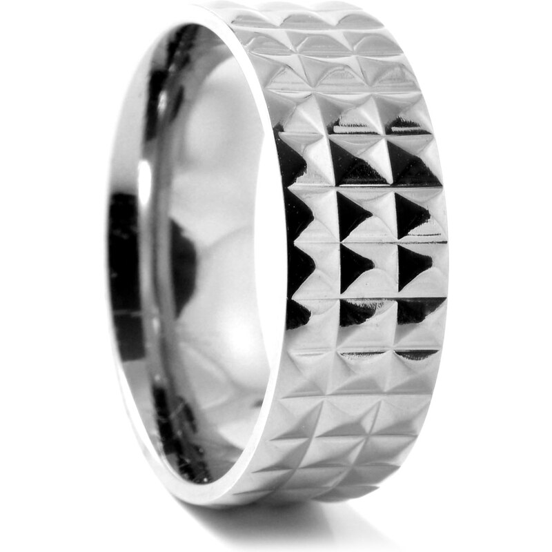 Trendhim Stříbrný titanový prsten Spikes F10-4-2414