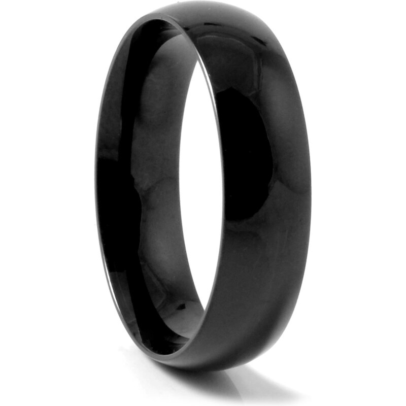 Trendhim Ocelový prsten Black Glossy R2-7-4845