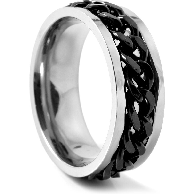 Trendhim Titanový prsten Black Chain G10-7-2423