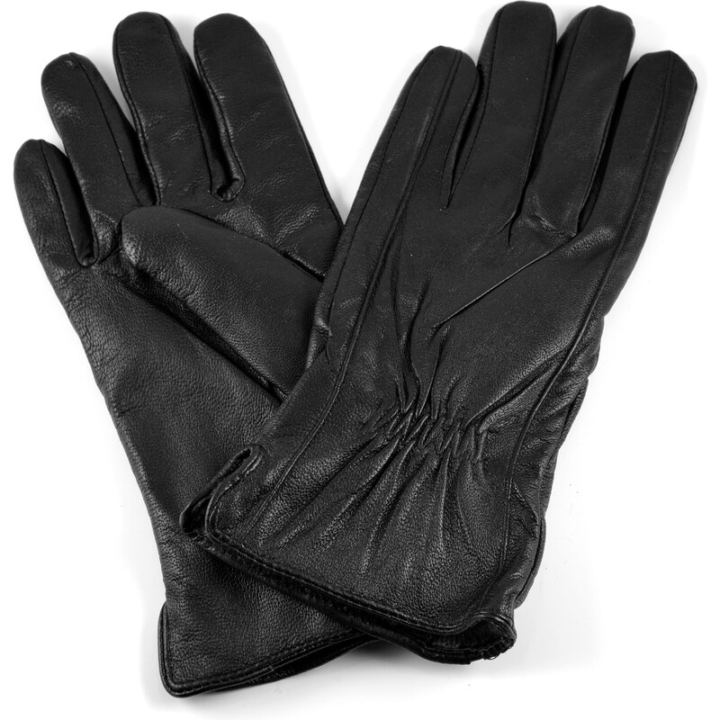 Trendhim Černé kožené rukavice Ralo leather_gloves-4