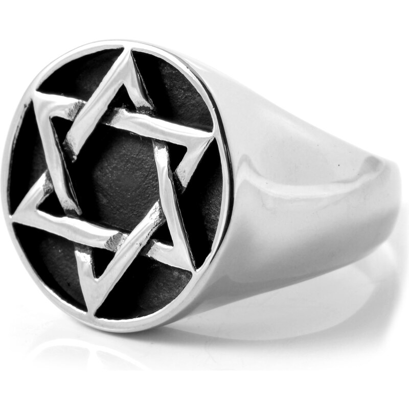 Trendhim Ocelový prsten Hexagonal Symbol D4-5-6559