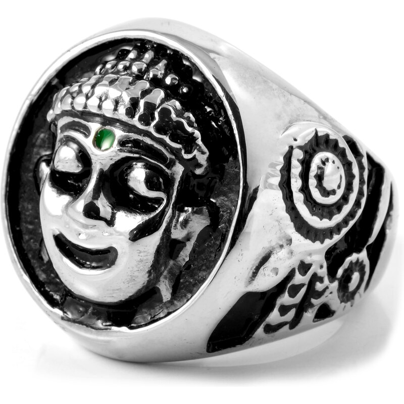 SteelCZ Ocelový prsten Buddha D4-5-3349