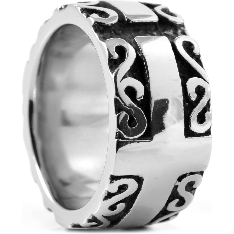 Trendhim Ocelový prsten Viking Cross E4-1-3135