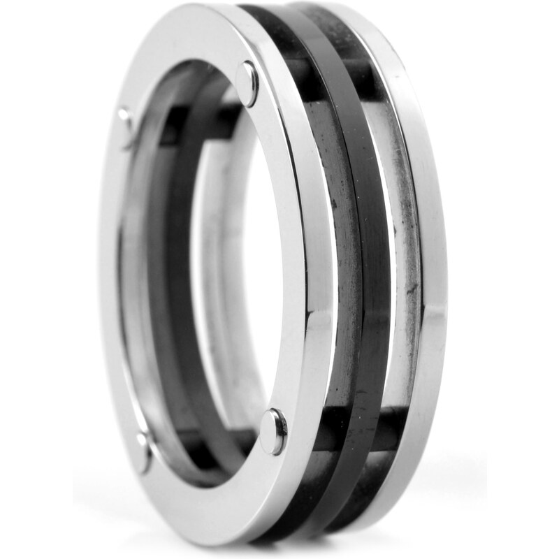 Trendhim Ocelový prsten Black Combination F8-5-3327