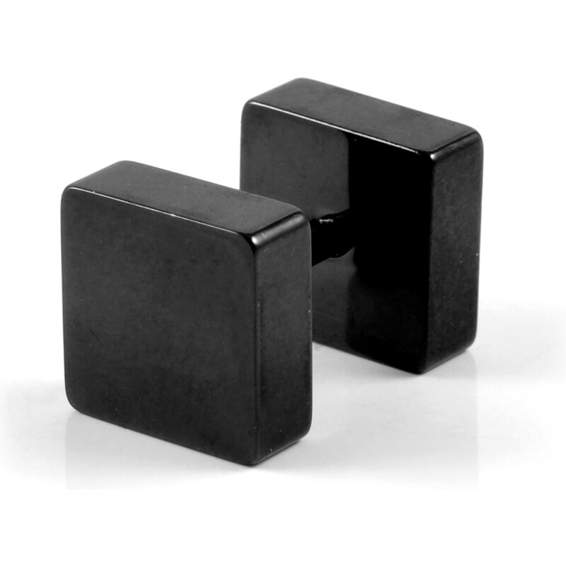 Trendhim Stud náušnice Black Square 8 mm G6-7-3619