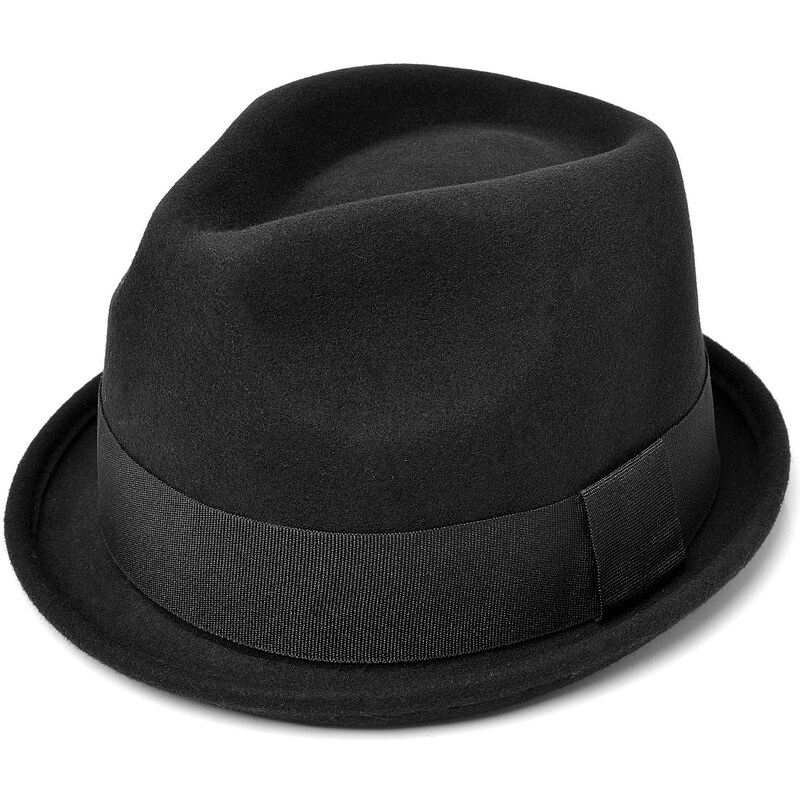 Major Wear Černý vlněný klobouk Trilby Trilby_sort