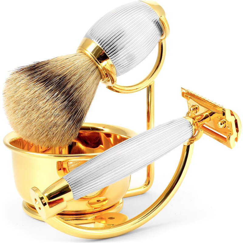 Benjamin Barber Luxusní 4dílná sada na holení Imperial goldXT_gold-silver_4piece_set