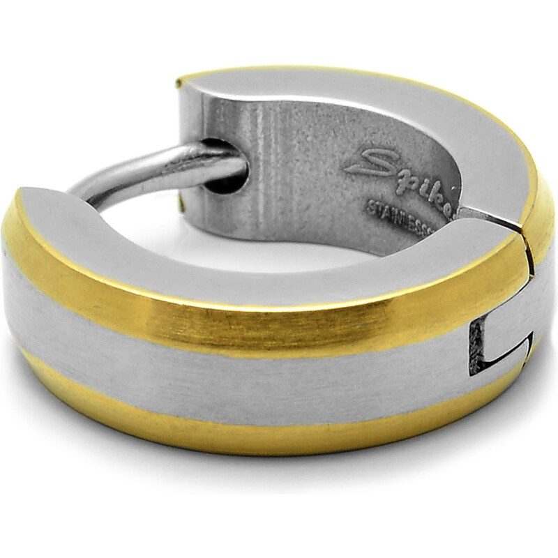 Trendhim Zlato-stříbrný kroužek z kartáčované oceli E10-7-4619