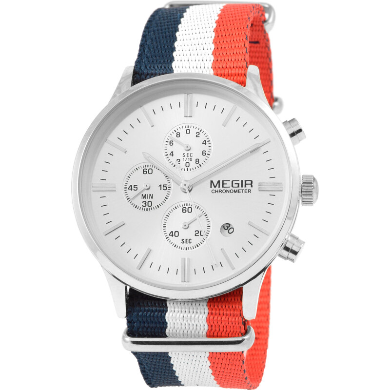 Megir Stříbrné hodinky Riviera F7-8-6539