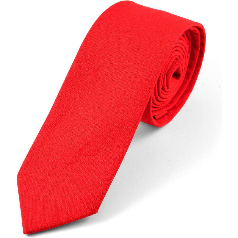 Trendhim Sytě červená bavlněná kravata A11-2-8847
