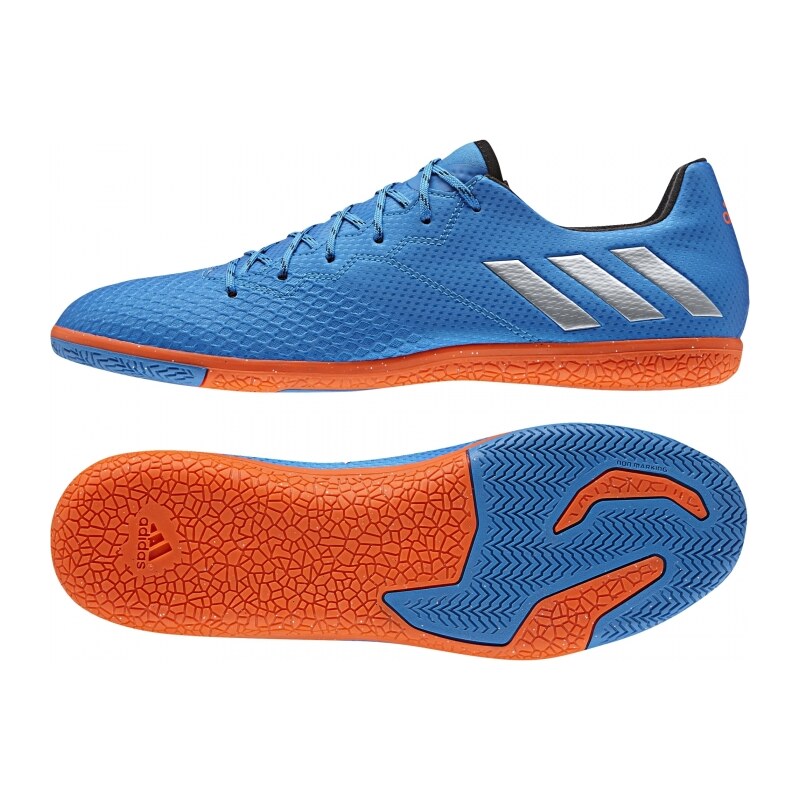 Sálové kopačky adidas Performance MESSI 16.3 IN (Modrá / Stříbrná / Černá)