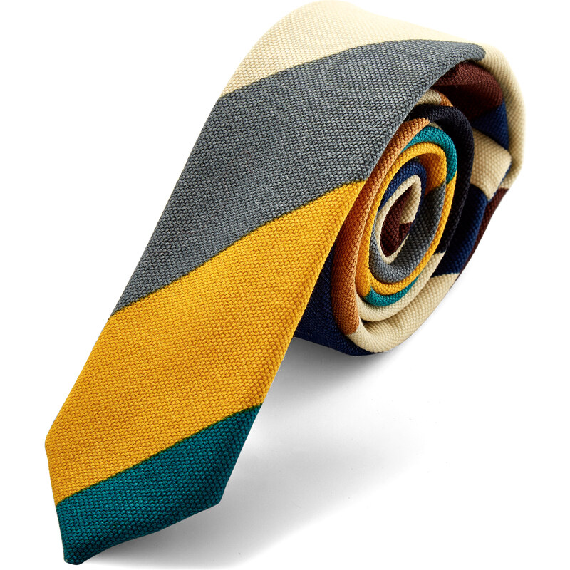 Trendhim Vícebarevná pruhovaná kravata AC6-4-9238