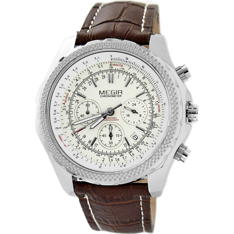 Megir Bílé hodinky s mnoha funkcemi AA7-4-5208