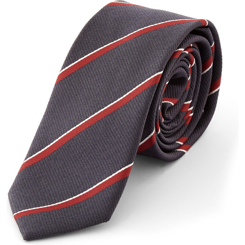 Trendhim Pruhovaná fialová kravata A6-5-9485