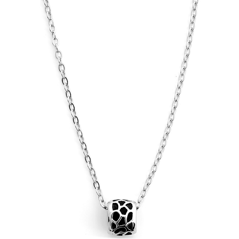 Trendhim Černo-stříbrný náhrdelník s prstenem H10-5-7366
