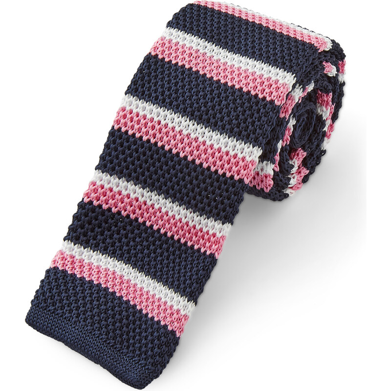 Trendhim Růžově-modrá pletená kravata AE7-4-9829