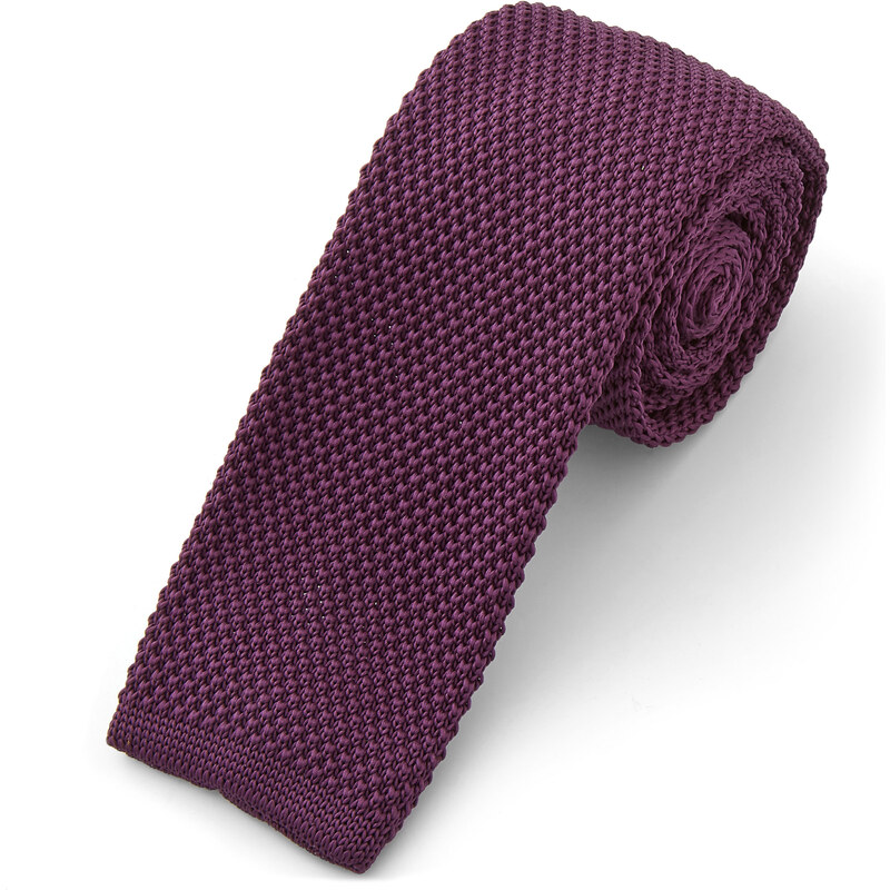 Trendhim Fialová pletená kravata Q9-4-5039