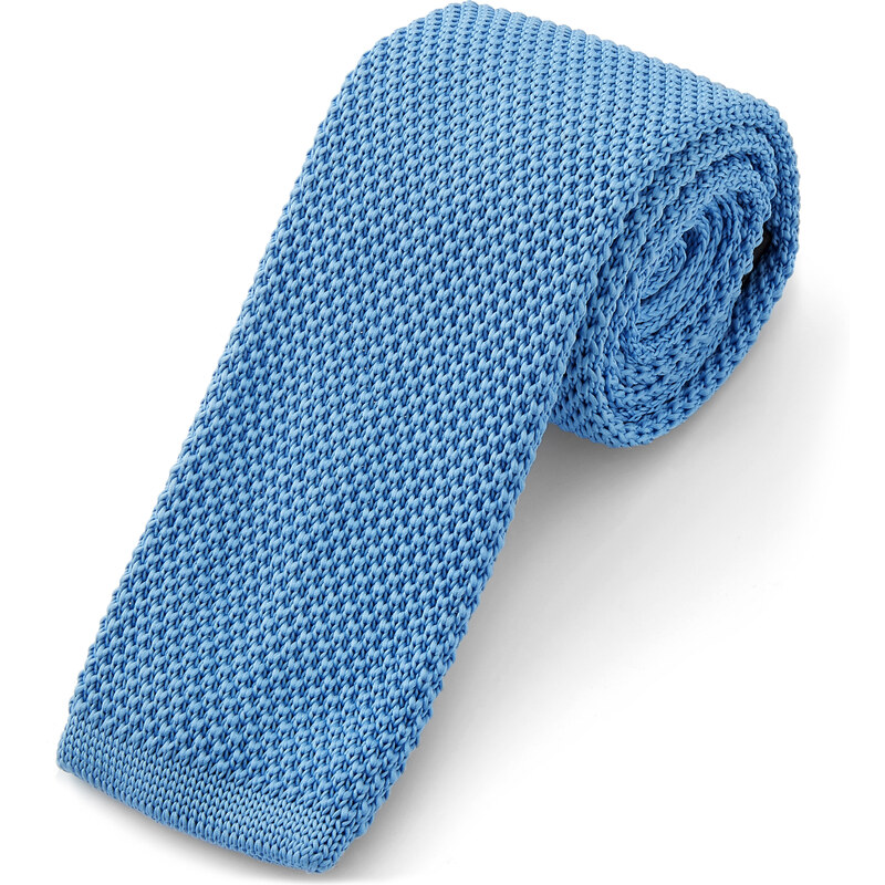 Trendhim Blankytně modrá pletená kravata J11-4-16299
