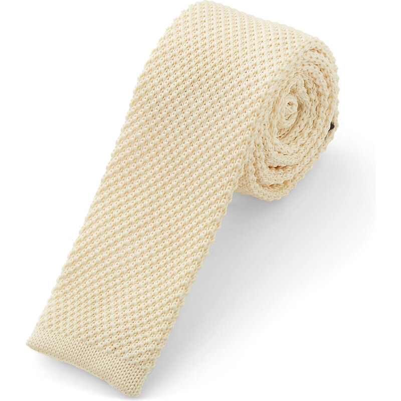 Trendhim Bílá pletená kravata AA2-8-9860