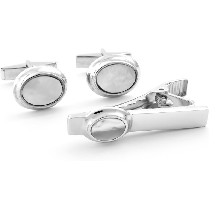Northern Jewelry Krátký set Bílá perla ze stříbra 925 925s-Set-26
