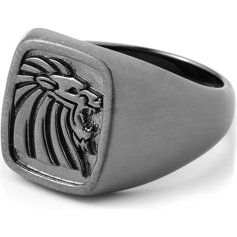 Northern Jewelry Lion Tribute oxidovaný prsten ze stříbra 925 Lion Tribute Oxidised 925s Ring