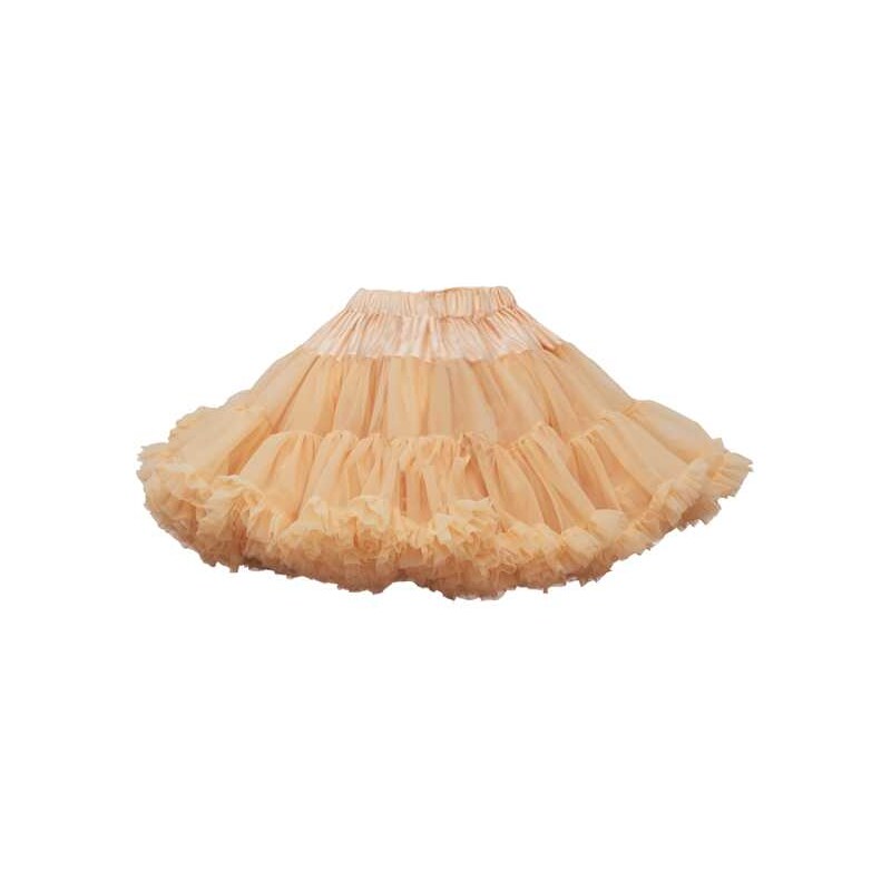 TUTU sukně s všitou podšívkou 23" (délka nad kolena) v tělovo - meruňkové barvě