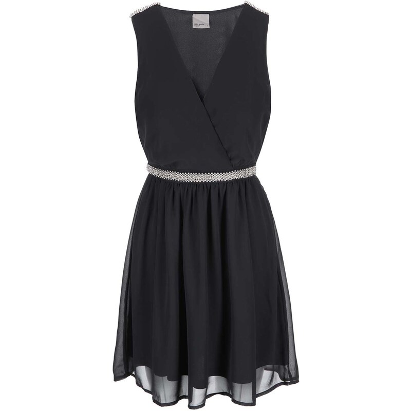 Černé šaty s ozdobným detailem Vero Moda Sallie
