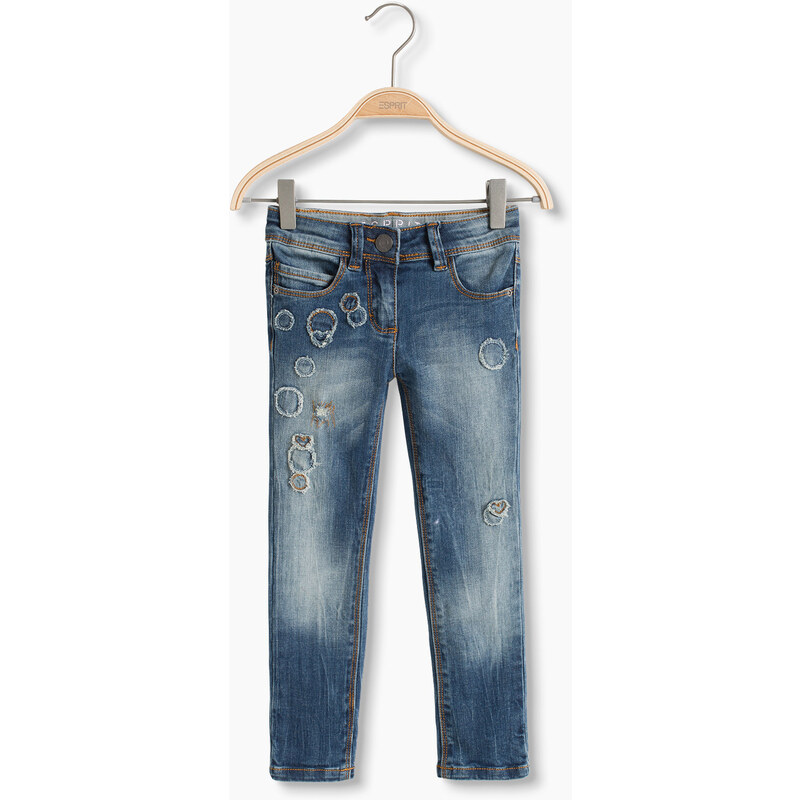Esprit Měkké strečové džíny se záplatami