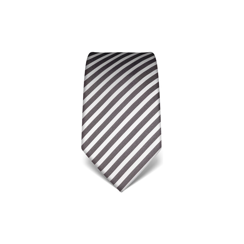 Antracitová kravata Vincenzo Boretti 21917 - jemný proužek
