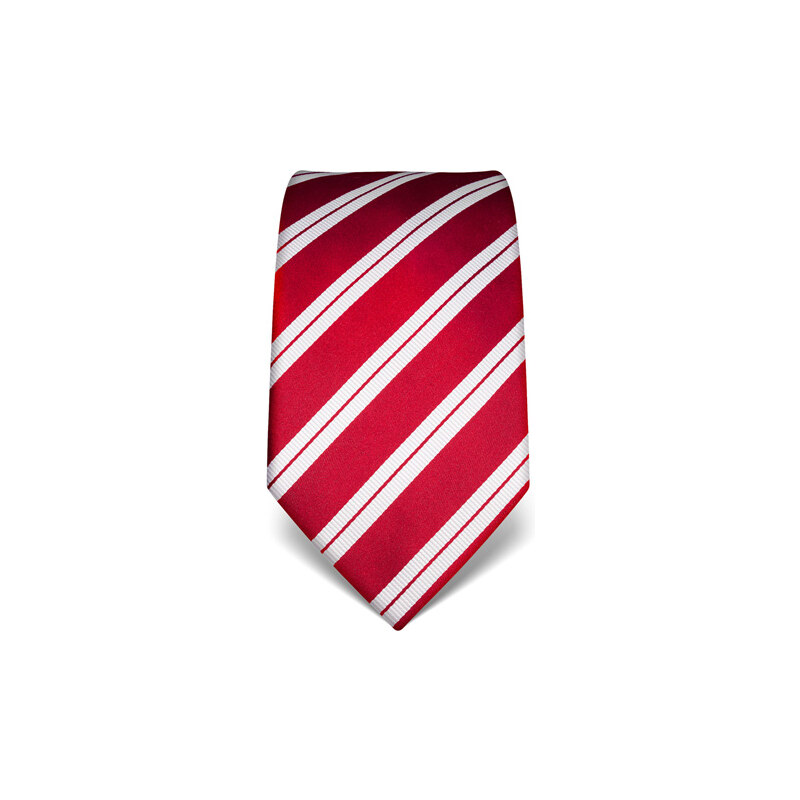 Elegantní kravata Vincenzo Boretti 21916 - červená s pruhem