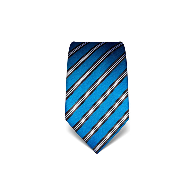 Pruhovaná kravata Vincenzo Boretti 21946 - tyrkysová