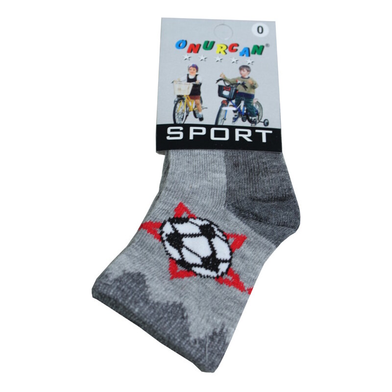 Sport Little Football Socks 0-1 rok šedá