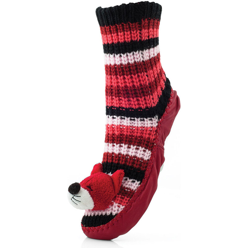Family pyjamas Protiskluzové ponožky se zvířátkem CHAUSSONS CHAUSSETTES 23 WLW008 FOX RED