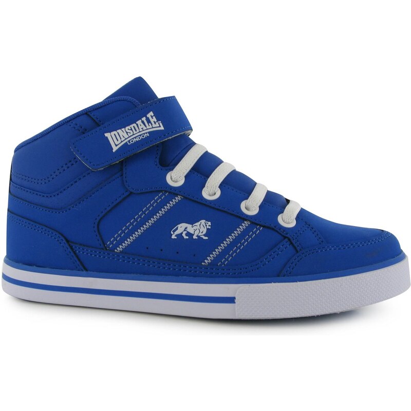 Lonsdale Canons Childrens Hi Top Trainers Blue/White