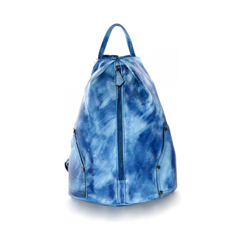 Dámský žíhaný modrý batoh Deana Marlen 11030