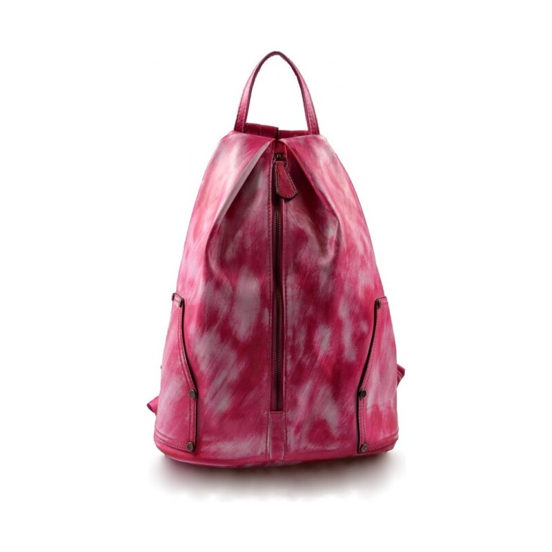 Dámský žíhaný růžový batoh Deana Marlen 11033