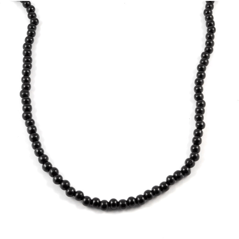 Trendhim Černý náhrdelník z dřevěných korálků Q7-9-9616
