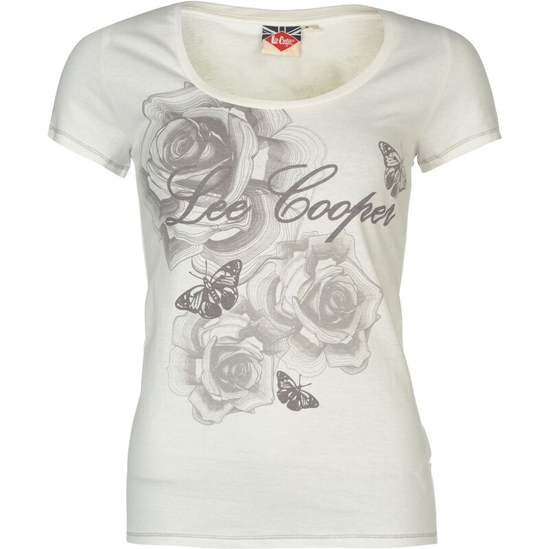Triko Lee Cooper Graphic T Shirt dámské Cream