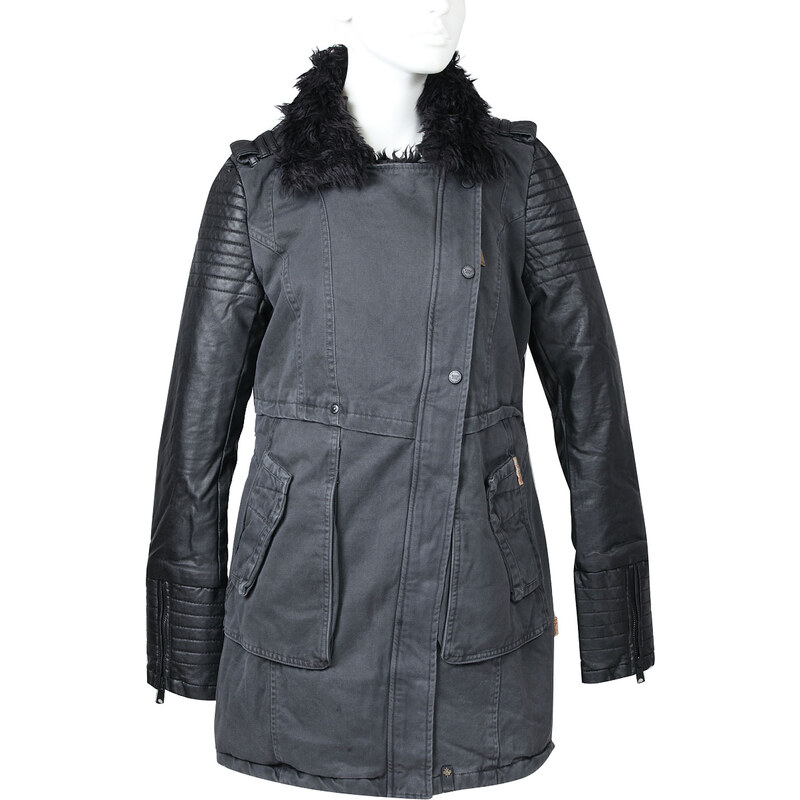 Khujo Dámská zimní bunda s kožešinovým límcem