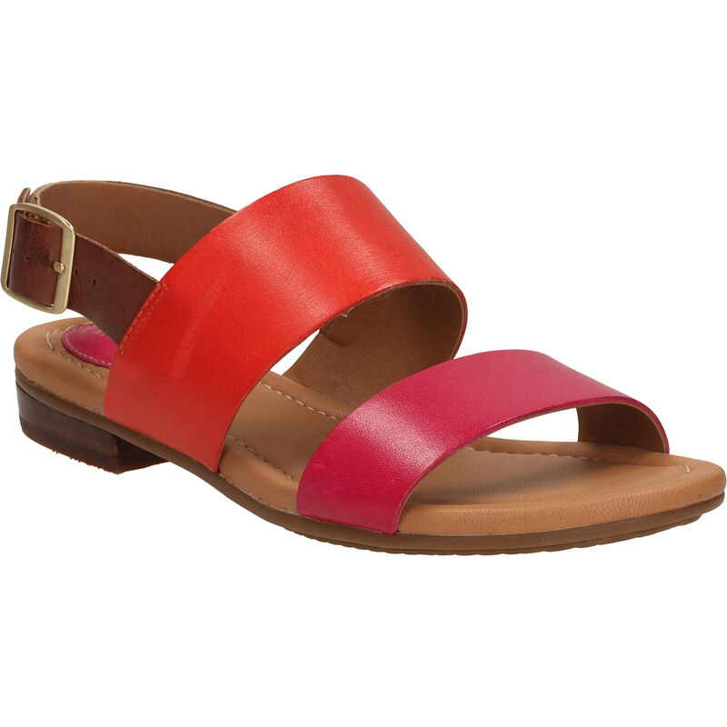 Clarks Kožené sandály s barevnými pásky