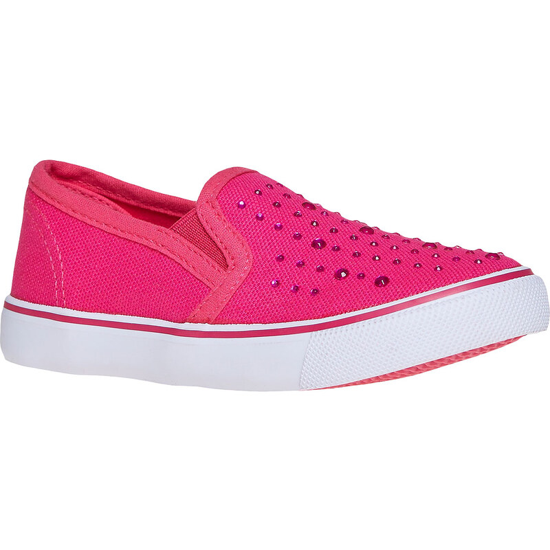 Mini B Růžové Slip on boty s kamínky