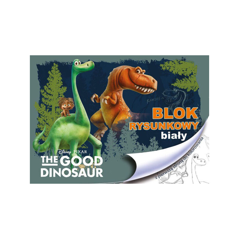 BENIAMIN Blok na kreslení s omalovánkami Hodný Dinosaurus A4