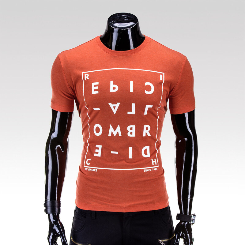 Ombre clothing Pánské tričko Confusion oranžové