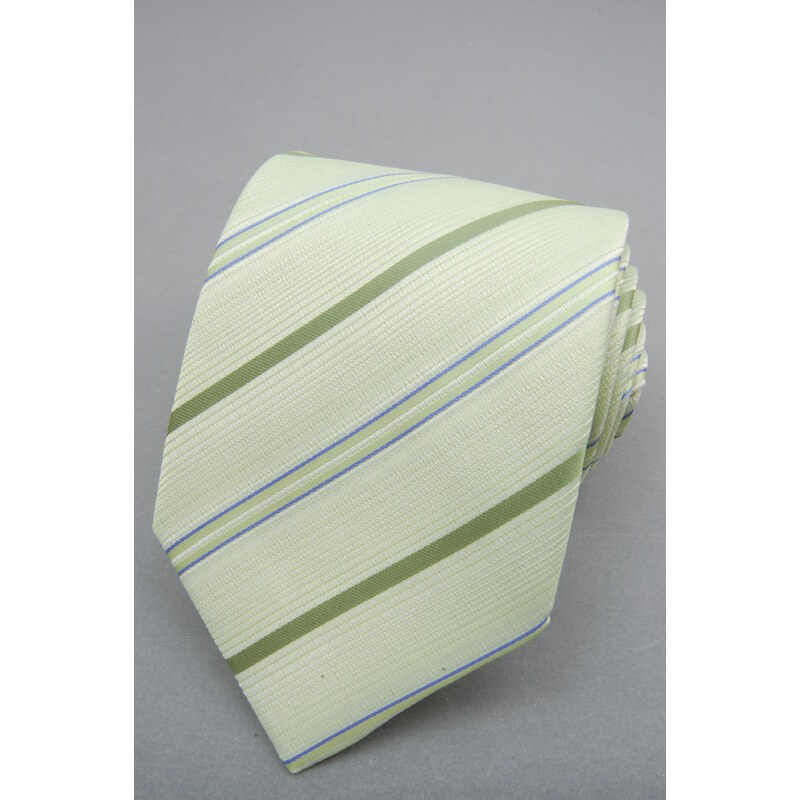 Avantgard Zelená kravata s proužky