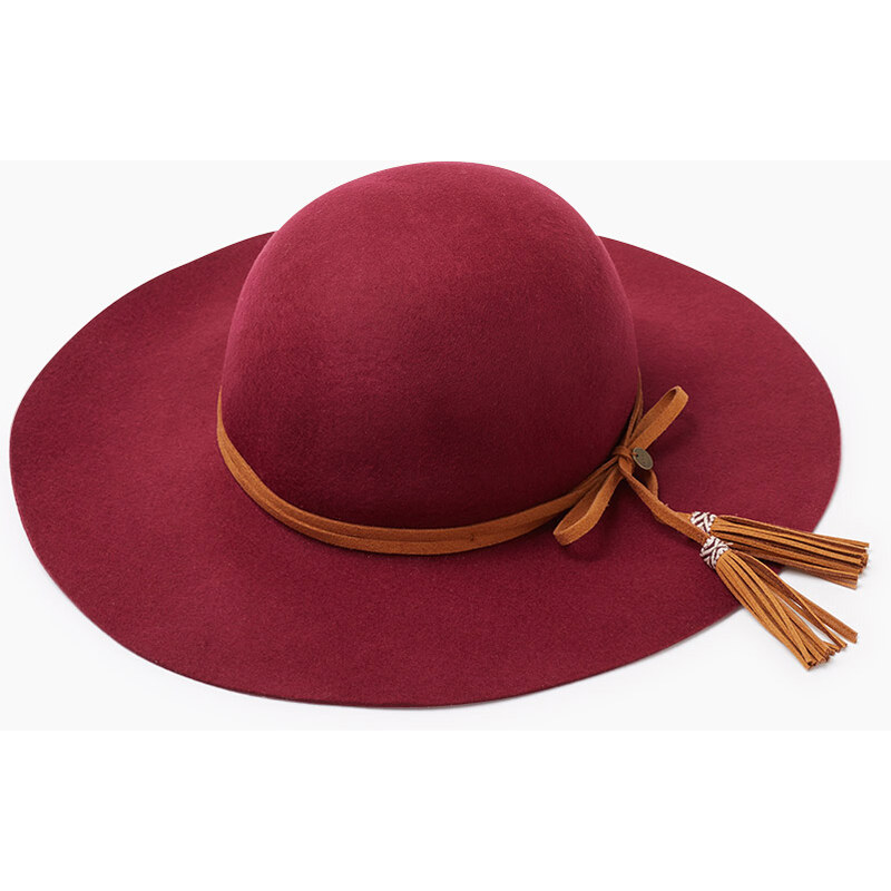 Esprit Filcový klobouk s páskem a střapcem, vlna