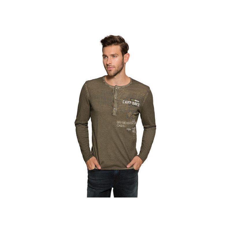 Camp David Vzdušný khaki svetr
