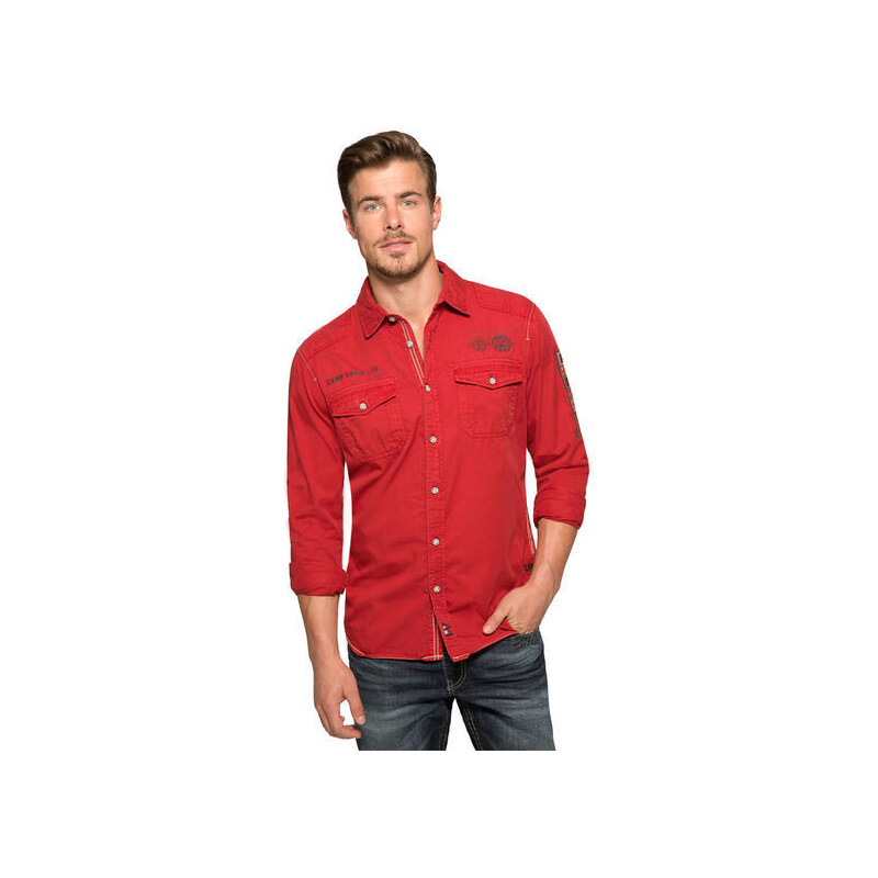 Červená košile s náprsními kapsami|L Camp David 284608