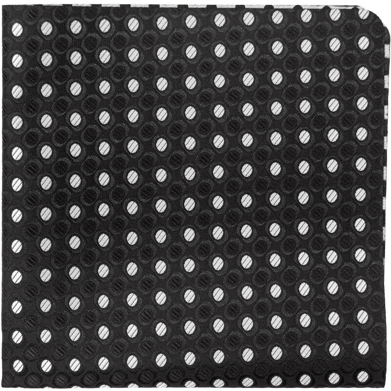 Avantgard Černý kapesníček s puntíkovaným vzorem