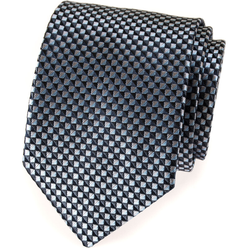 Avantgard Modrá kravata s šachovnicí_
