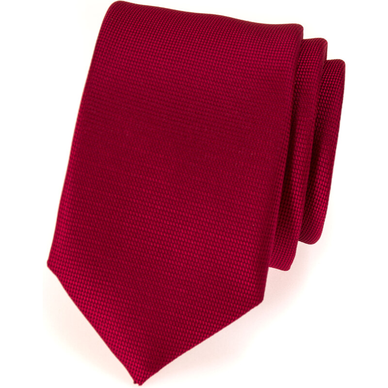 Avantgard Sytě červená slim kravata_